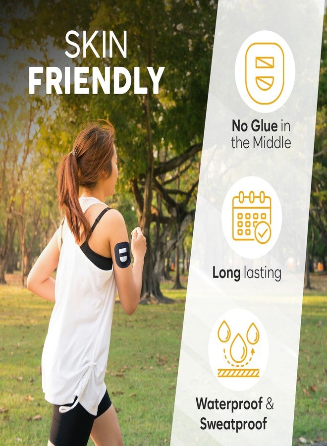 Adamson Omnipod 5 Overpatches – 25 Waterproof Omnipod 5 Adhesive Patches, Sweatproof & Skin-Friendly, No Glue on Center, Easy to Apply & Remove, Secure Hold for Active Lifestyles – Black - Image 5